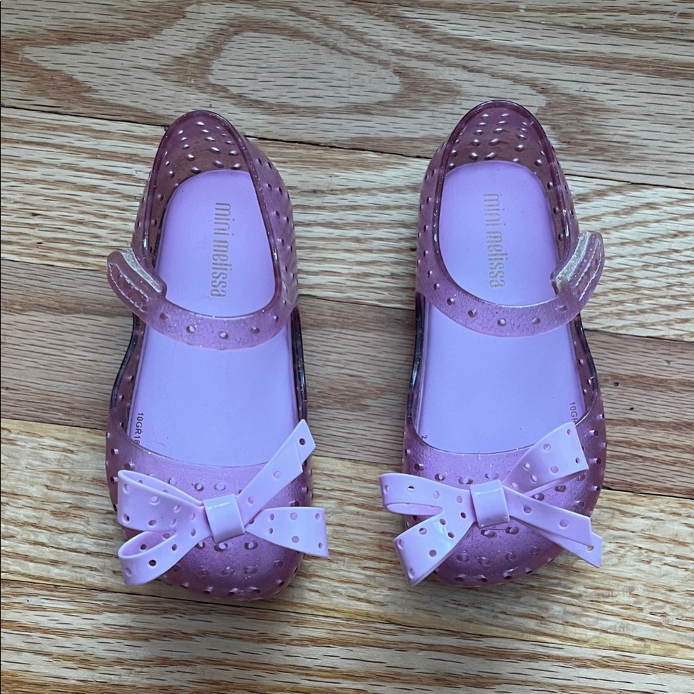 Mini Melissa Kids' Pink Bow Shoes